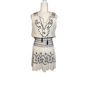 Les Petites boho embroidered sleeveless dress - L